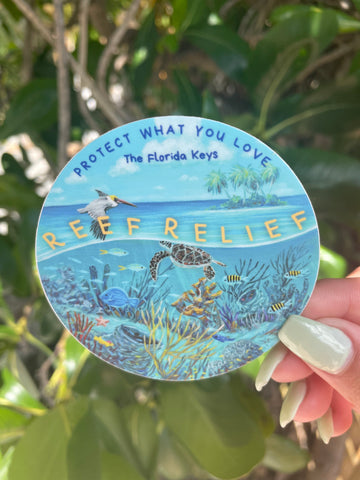 Protect What You Love Reef Relief Sticker